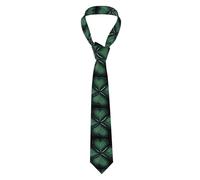 qqoupp Men's Necktie Tie Peaceful four-leaf grass Pattern Soft and Comfortable, Non-Deforming, Fade-Resistant, Flat and Crisp