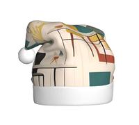 qqoupp Mid Century Modern Pattern Christmas Hat for Adult for Christmas, Halloween, New Year, sales, promotions