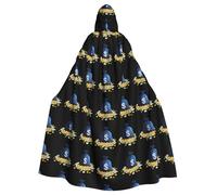 qqoupp Money in the sack Prints Halloween Adult Hooded Cape Super Large Hooded Cloak with Bow Tie, No Zipper