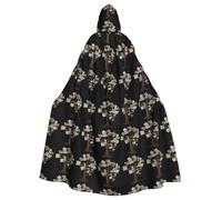 qqoupp Money Tree Prints Halloween Adult Hooded Cape Super Large Hooded Cloak with Bow Tie, No Zipper