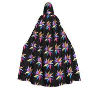 qqoupp Origami windmill Prints Halloween Adult Hooded Cape Super Large Hooded Cloak with Bow Tie, No Zipper