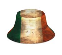 qqoupp Reflective Bucket Hat Retro Irish Flag Prints for Unisex Men and Women Lightweight, Breathable, Foldable Black