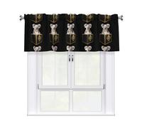 qqoupp Valance rod short curtain 54x18in Koala in a box Pattern home decoration soft touch light blocking for kitchen bathroom window