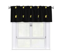 qqoupp Valance rod short curtain 54x18in Little bear holding little yellow duck Pattern home decoration soft touch light blocking for kitchen bathroom window