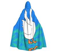 qqoupp white goose spread its wings Prints Halloween Adult Hooded Cape Super Large Hooded Cloak with Bow Tie, No Zipper
