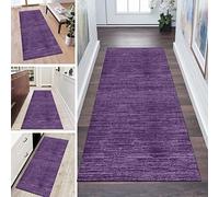 QQrunner Carpet Runner Rug for Kitchen Hallway Non Slip Purple 2'6"x8.2' Abstract Washable Home Decor Runners for Kitchen Corridor Living Room Door Mat with Rubber Backing, 40-120cm Width