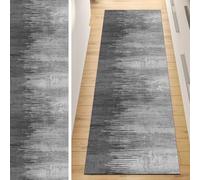 QQrunner Runner Carpet Non Slip, Runner Rug for Hallway Grey 70x100CM Abstract Washable Home Decor Runners for Kitchen Corridor Living Room Door Mat with Rubber Backing, 40-120cm Width