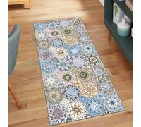 QQrunner Washable Runner Rug for Hallway Boho, Bedroom Multicolor 90x150CM Home Decor Non Slip Carpet Runner for Kitchen Corridor