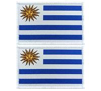 QQSD 2 Pack Uruguay Flag Patch Uruguayan Patches Tactical Pride Flag Patch for Backpack Hat Patch Team Military Patches