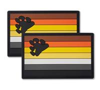 QQSD Bear Pride Flag Patch Tactical Military Bear Brotherhood Patches - PVC Hook and Loop Fastener Patch, 2 Pack