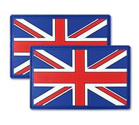 QQSD United Kingdom UK Flag Patch British Tactical Union Jack Patch - PVC Hook and Loop Fastener Patch