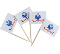 QQSD US Army 1775 Toothpick Flag Small Mini Army Cupcake Topper Flags, 100 pcs
