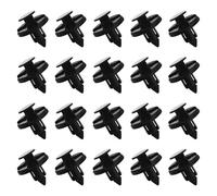 QQWD 20PCS Fender Push Type Retainer Clips, 8mm Nylon Bumper Fastener Replacement for Nissan Infiniti 01553-09321 MR328954 01553-2DR9A, Fender Splash Bumper Clip Fastener Rivet (Black)