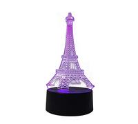 QQY 3D Night Light, LED Colorful Gradient 3D Optical Illusion Lamp Touch Remote USB Night Light Bedside Light Table Desk Lamp for Boys Girls Kids Gifts (Tower)
