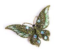 QQY Butterfly Brooch Pins, Crystal Swan Brooch Animal Brooch Rhinestone Brooch for Women Decoration