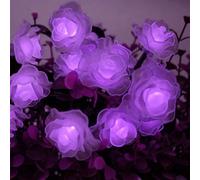 QQY Flower String Lights, LED Fairy Light USB Powered String Lights for Christmas Wedding Birthday Valentine Party Bedroom (6M 40LED, Purple)