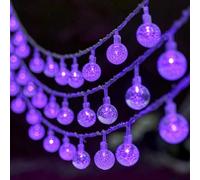 QQY LED Globe String Lights, Fairy Lights USB Powered Christmas Light for Home Party Patio Garden Wedding (10M 80LED, Purple)