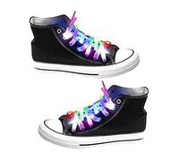 QQY LED Light Up Shoe Laces, Nylon LED Shoelaces Light Up Shoe Laces Flashing LED Disco Light Laces for Party, Dancing, Hip Hop, Running, Decorations (Multicolor)