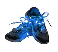 QQY LED Light Up Shoe Laces, Nylon LED Shoelaces Light Up Shoe Laces Flashing LED Disco Light Laces for Party, Dancing, Hip Hop, Running, Decorations (Blue)