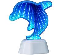QQY LED Night Lamp, Tunnel Light 3D Infinity Mirror Light Cute Heart Wall Decor Lights for Christmas Party Room Wedding Decor (Dolphin)
