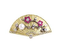 QQYDZSW Brooch Pin Corsage Art Deco Brooch Vintage Fan Pin Brooch Width 42Mm* Height 25Mm