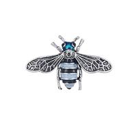 QQYDZSW Dazzling Brooch for Brides Girls Brooch Women Brooch Pins, Brooch Pin Antique Silver Color Plated Insect Bee Brooches for Women Dress Clothing Hijab Deco Pins