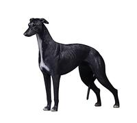 QQYDZSW Greyhound Dog Statue, Resin Material, Realistic Style, Grey Color, Animal Statue, Home Decoration