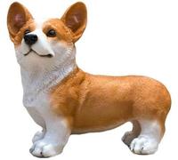 QQYDZSW Mini Statue Ornaments Brings Peace and Prosperity Decoration Figurine Welsh Corgi Statue Lucky Corgi Dog Model Figurines Cute Pet Animal Sculpture Birthday(B)