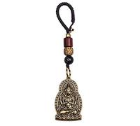 QQYDZSW Statue Gift Display Decors Sculptures Statue Figurine Ornaments Keychain Pendant Vishnu Brass Buddhist Tag Car Keychain Pendant Backpack Jewelry with Hand Woven Cord, Brass, 1