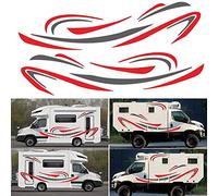 QQYDZSW Stickers for Auto Body Side Hood Skirt Car Decals Universal Motorhome Stripes Decorative Camper Vans Caravan Decals Vinyl Sticker Graphic Car Body Side Stripes Decal Accessories