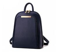 QQYG Leather Backpack Ladies Girls Girls School Shoulder Bags Backpacks Women Travel Backpacks,Deep Blue,China