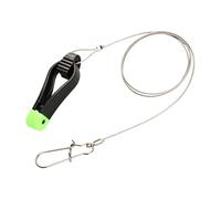 QQZ 1181 Mini Power Grip Plus Downrigger Release Clip with 18" Leader & Cannonball Snap - Adjustable Tension Line Clip, Salmon Trout Trolling, No Line Damage, Easy Squeeze Open