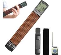 Digital Guitar Chord Trainer, Portable 6-Fret Guitar Practice Digital Guitar Trainer with Screen, Training Tool with Rotating Chart Screen, Beginner Practice Tool with Chord Chart Metronome,