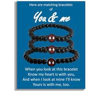 QqzsJewls You and Me Bracelets Set Superhero Matching Bracelets for Mom Dad Daughter Son Aunt Niece Nephew Birthday Christmas School Gifts, B-Spider B-1 Big 2 Smalls, no gemstone