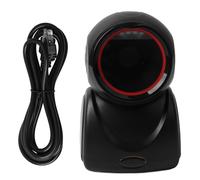 QR Barcode Scanner Omnidirectional Hands Automatic Sensing Barcode Scanner for Supermarket Bookstore ABS Material USB Interface 1.8m Cable