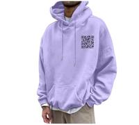 QR Code Hoodie Funny Hoodies for Men QR Scan Code Joke Fu Hoodies Unisex Scannable QR Code Hoodie Unisex Winter Thick Sweatshirt