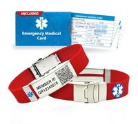 QR Code Medical Alert Bracelet for Men and Women - Durable Waterproof Silicone Medical ID Wrist Band, Adjustable with Emergency Card & Lifetime Access to Personal Health Record (PHR), 5.5" - 9.5