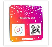 QR Plate Sign for Social Media-Get More Reviews, Followers and Boost Your presence (1-Instagram-QR-Plate)