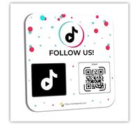 QR Plate Sign for Social Media-Get More Reviews, Followers and Boost Your presence (1-TikTok-QR-Plate)