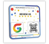 QR Plate Sign for Social Media-Get More Reviews, Followers and Boost Your presence - Review Stand - QR Code Review Sign - Ahesive on the back (1-Google Review QR Plate)