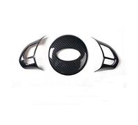 QRDKKL Car Interior Mouldings for Subaru for Forester 2008-2012 Right Hand Drive Door Handle Gear Shift Steering Wheel Cover(Steering Wheel 1)