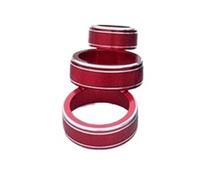QRDKKL Car Interior Mouldings for Subaru for Forester XV 2018 2019 2020 2021 2022 Car Air Conditioner Ring Gear Shift Switch Knob Trim(AC Knob Red)
