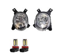QRDKKL Fog Lamp Assembly For A4 S4 For Avant B7 2005 2006 2007 2008 Front Bumper Light 8E0941699C Fog Lamp Assembly With Bulb(Pair With LED L10)