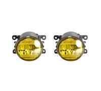 QRDKKL Fog Lamp Assembly For Dacia For Duster 2010-2020 H11 LED Fog Light Assembly Car Front Bumper Fog Daytime Running Lamp DRL(JZ Lemon Yellow)