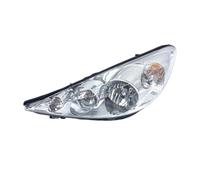 QRDKKL Headlight Assemblies For Peugeot 207 2009 2010 2011 2012 2013 Headlights Car Headlamp Assembly Front Lamp Whole Auto Light Headlamps Assembly(White,1 Pcs Left Side)
