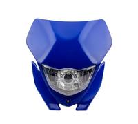 QRDKKL Motorcycle Headlight For WRF250 400 426 450 WR250 WR450 YZ YZF TW TTR Motorcycle Motocross H4 Headlight Headlamp Plate Fairing Headlight Assembly(Blue)