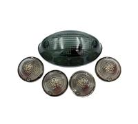 QRDKKL Motorcycle Rear Tail Light For Triumph For Bonneville SE T100 Motorcycle LED Rear Tail Light Brake Blinker Turn Signal Integrated Lamp(Smoke)