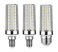QREZ E27/E14 LED Corn Light Bulb, 12W-24W LED Bulb Whole Body Hight Brightness LED Corn Lamp AC85-265V for Outdoor Indoor Garage Warehouse High Bay Barn Backyard And More,3PCS,White Light,E27 24W