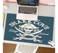 QRFASFZO Mouse Pad 31.5 × 12 inch Extended Large Mouse Mat Desk Pad, Stitched Edges Mousepad,Non-Slip Rubber Base,Jolly Roger pirates - Vector artwork in 2 custom colors (2),Gaming Mouse Pad XL