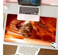 QRFASFZO Mouse Pad 31.5 × 12 inch Extended Large Mouse Mat Desk Pad, Stitched Edges Mousepad,Non-Slip Rubber Base,Amazing shot at the Grand Canyon inside cave Antelope,Gaming Mouse Pad XL